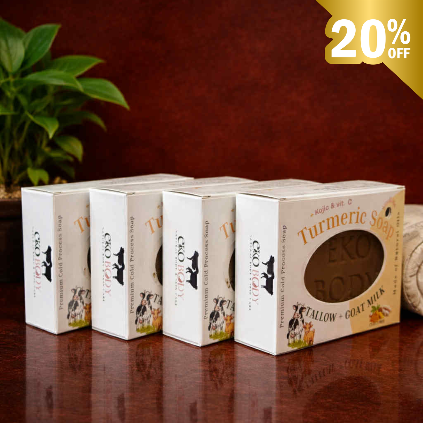 Turmeric Soap w/ Kojic & Vit. C - Bundle of 4