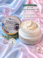 Whipped Tallow Hair Butter | Hair Mask + Leave-In Conditioner in One | Pre & Post Shower Hair Care