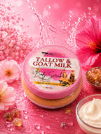 Tallow & Goat Milk Body Scrub | Scrub + Body Oil + Lotion in One