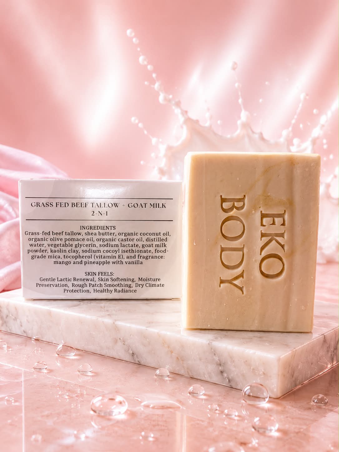Milk Body Soap | Tallow & Goat Milk Soap | For Baby Skin | For Sensitive Skin
